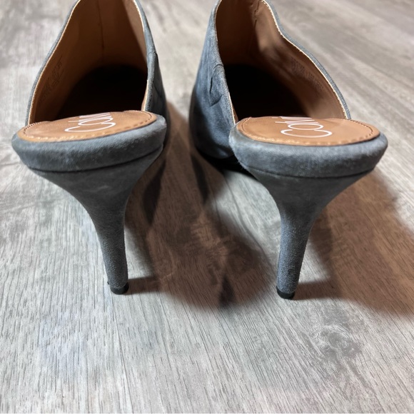 Calvin Klein Grecia Mule Pumps Gray Suede Point Toe - Picture 6 of 8